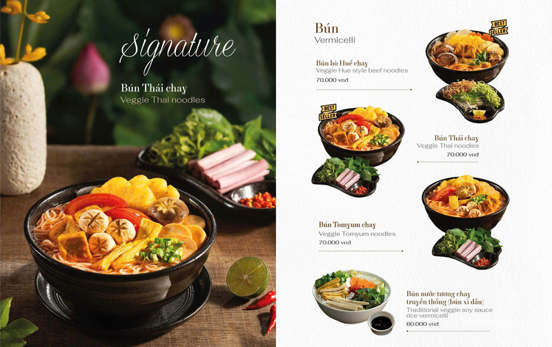 Thực đơn món chay - Hộ Kinh Doanh Nhà Hàng Chay KIM SA